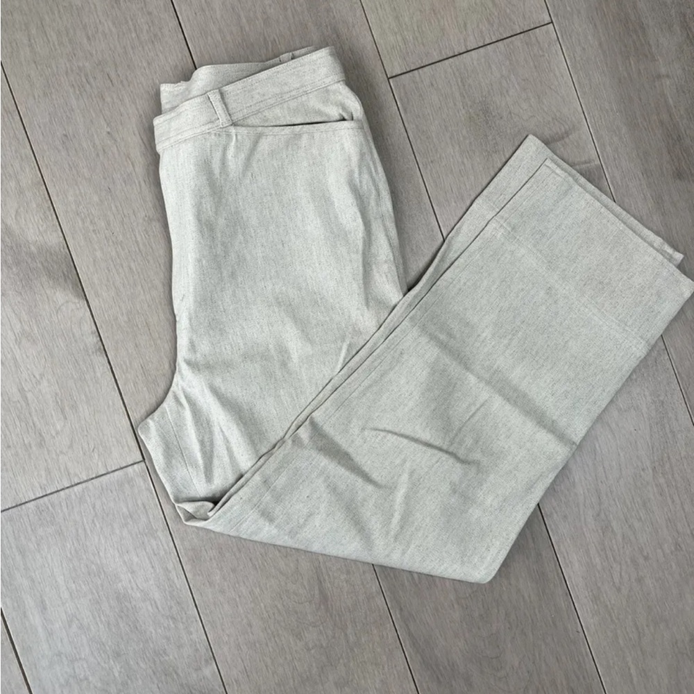 Dana Buchman pants linen blend 8 beige stretchy